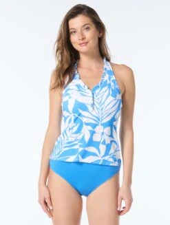 Beach House Nina Textured Ruffled Trim Tankini Top - Aloha Spirit 8 Beach House Nina Textured Ruffled Trim Tankini Top - Aloha Spirit -BCBGMAXAZRIA Shop H5H743 504 alt02