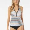 Beach House Swim Claire Textured Tankini Top - Resort Stripe