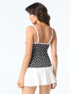 Beach House Lexi Fitted Underwire Textured Tankini Top - Ditzy Bloom -BCBGMAXAZRIA Shop H6F739 001 alt03