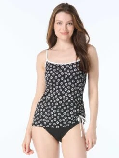 Beach House Bridget Shirred Side Underwire Tankini Top - Ditzy Bloom