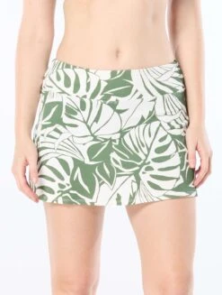 Beach House Emma Pull On Swim Skort - Jungle Palms