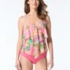 Beach House Portia Mesh Layer Tankini Top - Mai Tai Magic