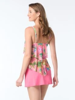 Beach House Portia Mesh Layer Tankini Top - Mai Tai Magic -BCBGMAXAZRIA Shop H7G068 970 alt03