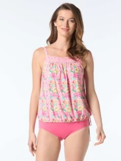 Beach House Audrey Blouson Tankini Top - Mai Tai Magic