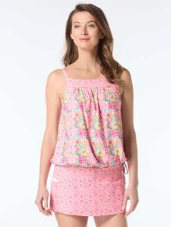 Beach House Audrey Blouson Tankini Top - Mai Tai Magic -BCBGMAXAZRIA Shop H7G529 970 alt03