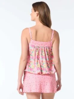 Beach House Audrey Blouson Tankini Top - Mai Tai Magic -BCBGMAXAZRIA Shop H7G529 970 alt04
