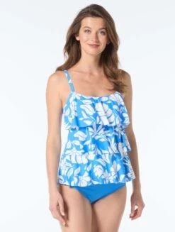 Beach House Jane Ruffle Tiered Tankini Top - Paloma Paradise