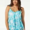 Beach House Swim Kerry Mesh Layer Underwire Tankini Top - Coastal Botanical
