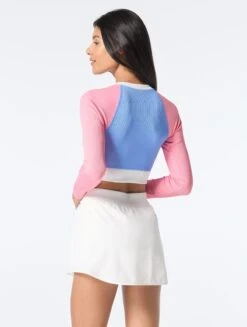 Beach House Sport Nadi Long Sleeve Ribbed Crop Top - Colorblock 7 Beach House Sport Nadi Long Sleeve Ribbed Crop Top - Colorblock -BCBGMAXAZRIA Shop H9B034 472 alt01