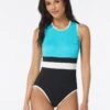 Beach House Sport Aspire Ribbed One Piece Swimsuit - Colorblock