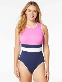 Beach House Sport Aspire Ribbed One Piece Swimsuit - Colorblock -BCBGMAXAZRIA Shop H9B966 511