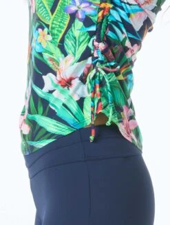 Beach House Sport Advance Quarter Zip Front Rash Guard - Tropical Paradise -BCBGMAXAZRIA Shop H9F171 970 alt02