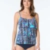 Beach House Jane Ruffle Tiered Tankini Top - Samoan Floral
