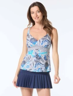 Beach House Adele V-Neck Tankini Top - Samoan Floral -BCBGMAXAZRIA Shop H9G145 100 alt03 2a89e67a 4453 4443 9a47 c47e706bba17