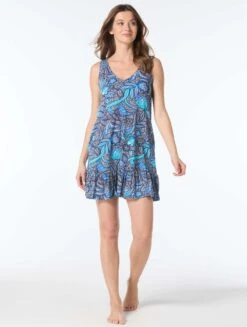Beach House Anna Cover Up Dress - Samoan Floral