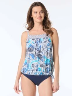 Beach House Audrey Blouson Tankini Top - Samoan Floral