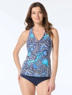 Beach House Erinna Racerback Tankini Top - Samoan Floral -BCBGMAXAZRIA Shop H9G866 511 alt02