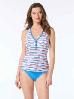 Beach House Claire Textured Tankini Top - Bora Bora