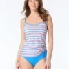 Beach House Bridget Textured Shirred Side Underwire Tankini Top - Bora Bora