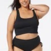 Beach House Sport Plus Size Bala Crop Top - Ribbed Solids