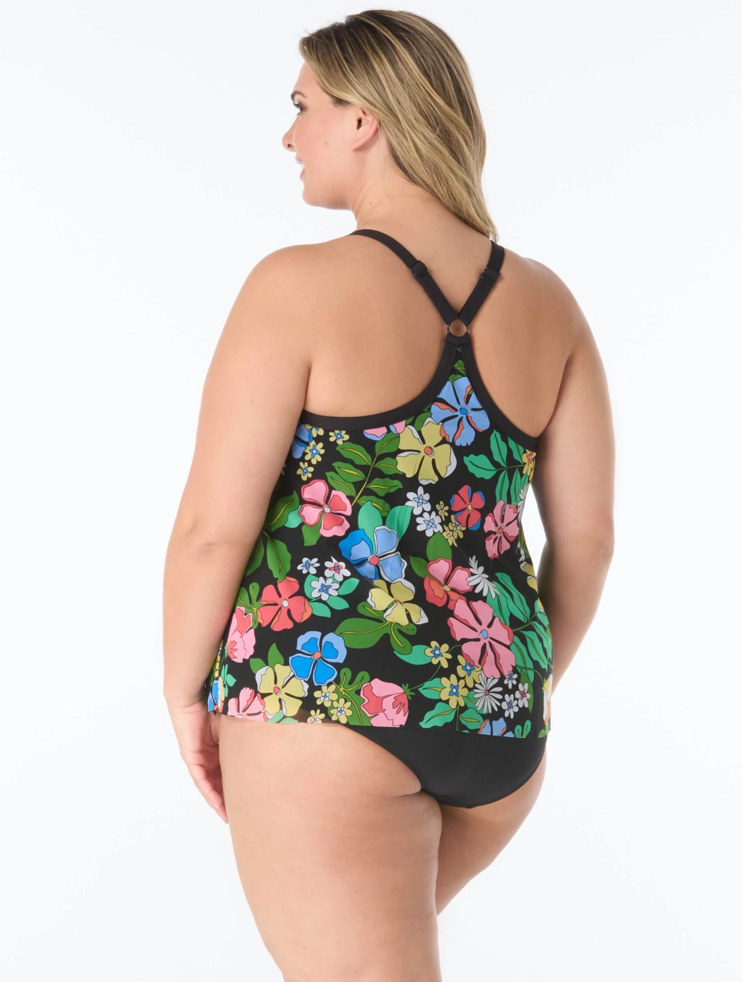 Beach House Plus Kerry Mesh Layer Underwire Tankini Top - Midnight Garden 2 Beach House Plus Kerry Mesh Layer Underwire Tankini Top - Midnight Garden - Image 2