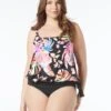 Beach House Plus Size Sarah Blouson Tankini Top - Tropical Oasis