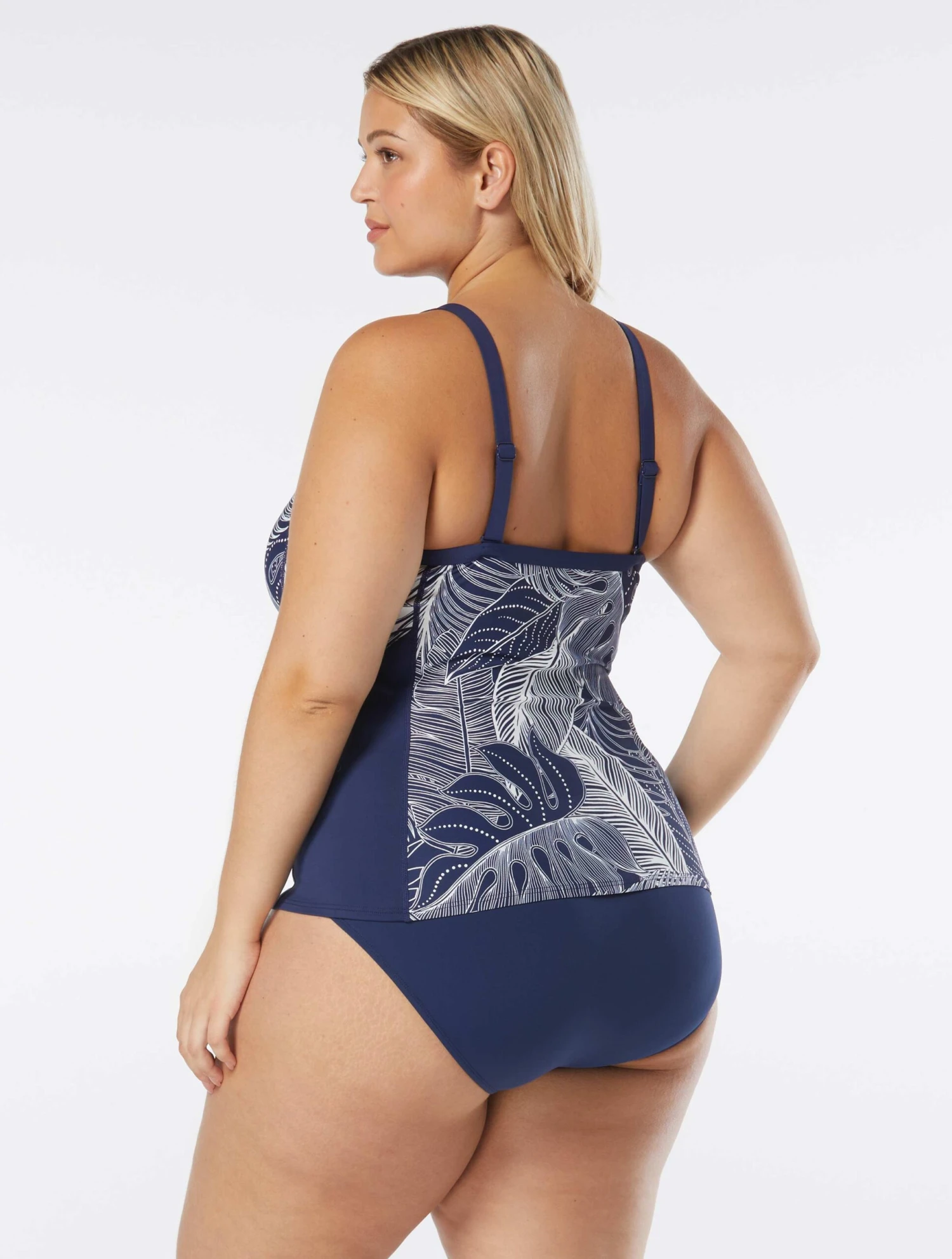 Beach House Sport Plus Size Ambition Fitted Cross Back Tankini Top - Paradise Palm 3 Beach House Sport Plus Size Ambition Fitted Cross Back Tankini Top - Paradise Palm - Image 3