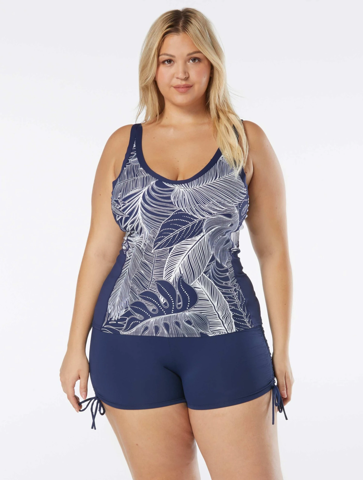 Beach House Sport Plus Size Ambition Fitted Cross Back Tankini Top - Paradise Palm 4 Beach House Sport Plus Size Ambition Fitted Cross Back Tankini Top - Paradise Palm - Image 4