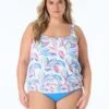 Beach House Plus Size Brandy Textured Tankini Top - Bora Bora