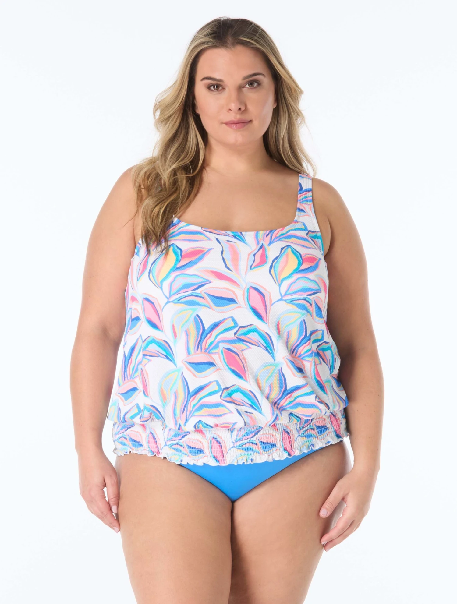 Beach House Plus Size Brandy Textured Tankini Top - Bora Bora 1 Beach House Plus Size Brandy Textured Tankini Top - Bora Bora