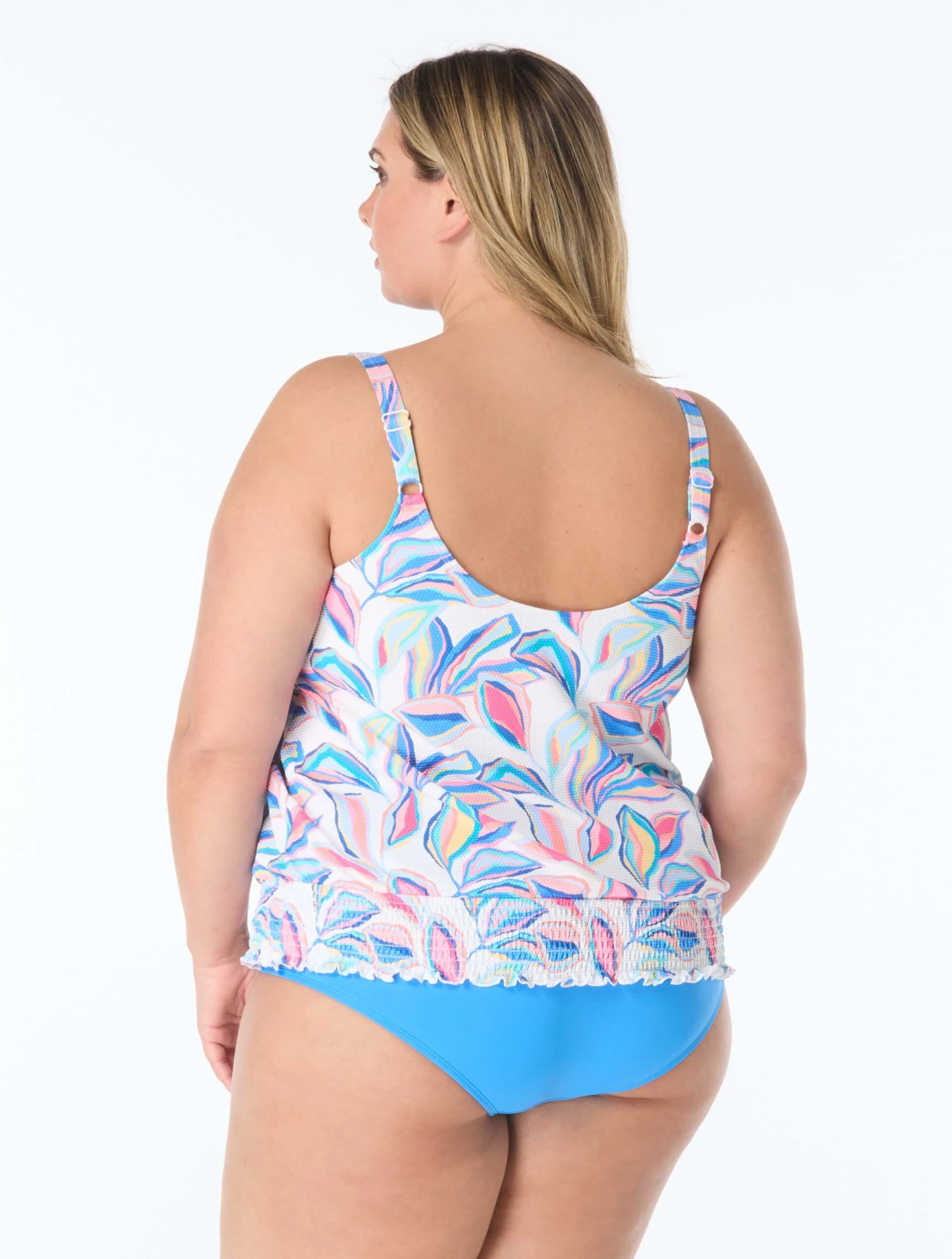 Beach House Plus Size Brandy Textured Tankini Top - Bora Bora 2 Beach House Plus Size Brandy Textured Tankini Top - Bora Bora - Image 2