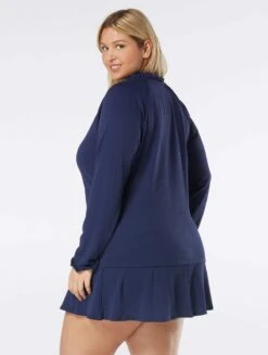 Beach House Swim Plus Size Phoebe Relaxed Fit Ruffled Rash Guard - Pique Solids 12 Beach House Swim Plus Size Phoebe Relaxed Fit Ruffled Rash Guard - Pique Solids -BCBGMAXAZRIA Shop HW51396 511 alt01 097b10e7 d187 48eb a63b fcceb0095218