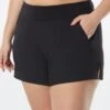 Beach House Plus Size April Stretch Woven Beach Short - Beach Solids