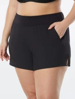 Beach House Plus Size April Stretch Woven Beach Short - Beach Solids