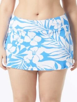 Beach House Plus Size Emma Pull On Swim Skort - Aloha Spirit