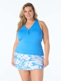 Beach House Plus Size Emma Pull On Swim Skort - Aloha Spirit 8 Beach House Plus Size Emma Pull On Swim Skort - Aloha Spirit -BCBGMAXAZRIA Shop HW5H404 504 alt03