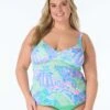 Beach House Plus Adele V-Neck Tankini Top - Estate Mosaic