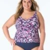 Beach House Plus Lola Wrap Underwire Tankini Top - Paradise Paisley