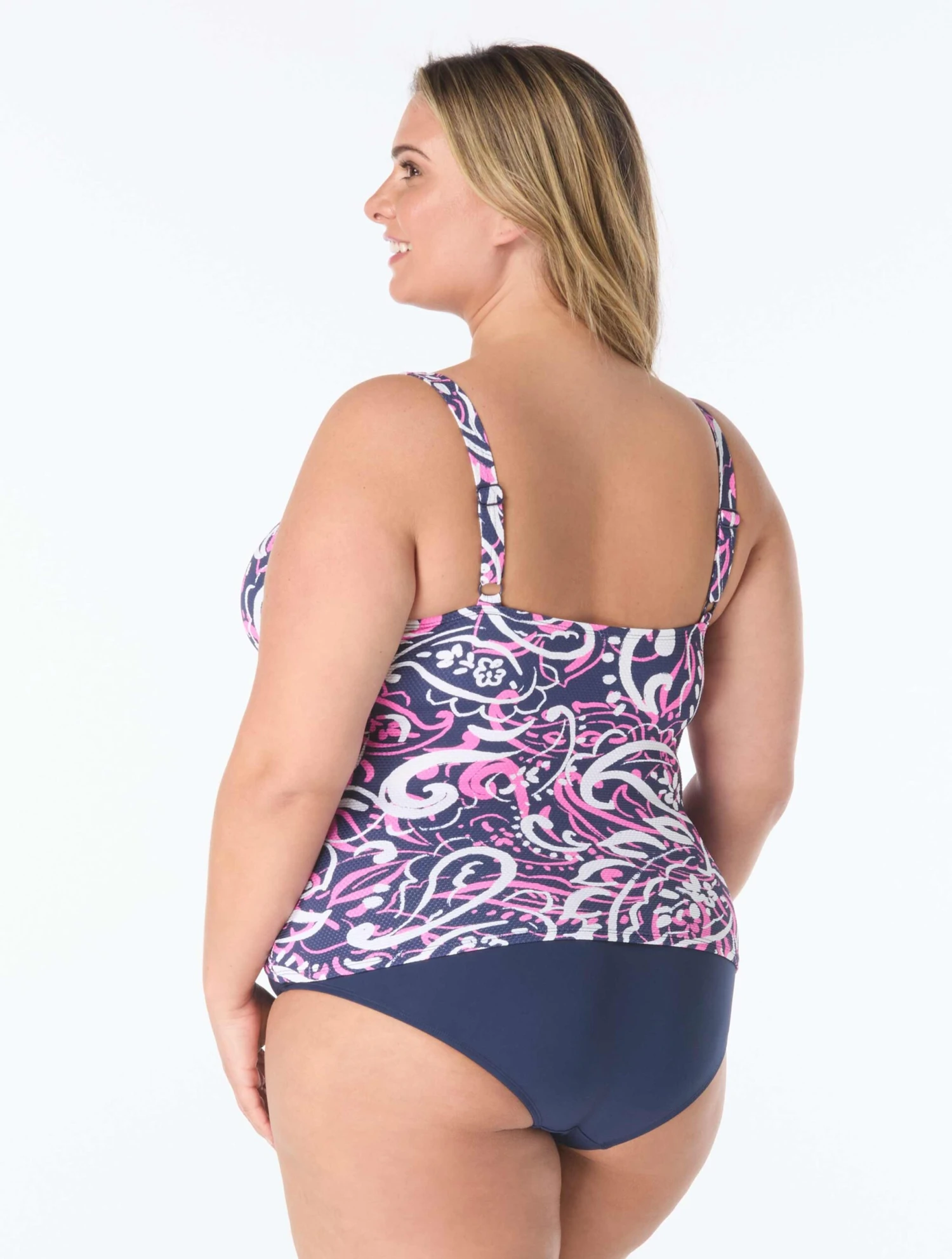 Beach House Plus Lola Wrap Underwire Tankini Top - Paradise Paisley 2 Beach House Plus Lola Wrap Underwire Tankini Top - Paradise Paisley - Image 2