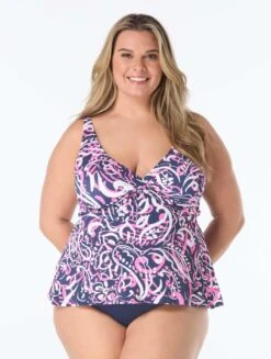 Beach House Plus Willow Twist Underwire Tankini Top - Paradise Paisley
