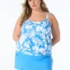 Beach House Plus Size Sarah Blouson Tankini Top - Paloma Paradise