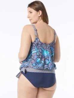 Beach House Plus Plus Size Sarah Blouson Tankini Top - Samoan Floral -BCBGMAXAZRIA Shop HW9G012 511 alt01