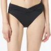 MICHAEL Michael Kors Shirred High Leg Bikini Bottom - Solids