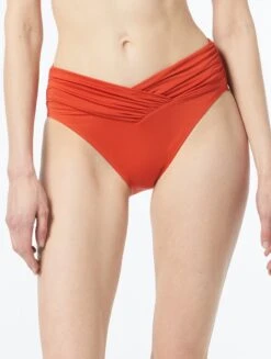 MICHAEL Michael Kors Shirred High Leg Bikini Bottom - Solids -BCBGMAXAZRIA Shop MM2R065 826 c0095bc9 6099 4977 bc38 d0554b912df9