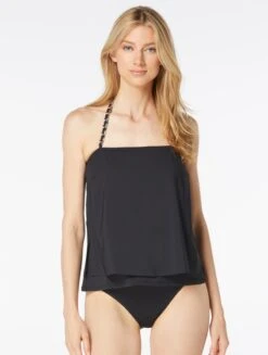 MICHAEL Michael Kors Halter Tankini Top - Chain Solids