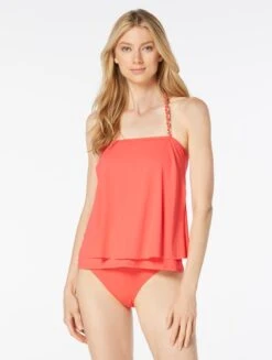 MICHAEL Michael Kors Halter Tankini Top - Chain Solids 14 MICHAEL Michael Kors Halter Tankini Top - Chain Solids -BCBGMAXAZRIA Shop MM7M167 623