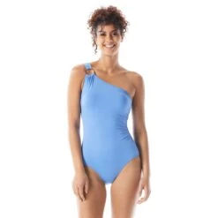 MICHAEL Michael Kors One Shoulder Underwire One Piece Swimsuit - Hardware Solids -BCBGMAXAZRIA Shop MM7M524 403 9112dd02 d008 4bc7 bea4 41d88444172d
