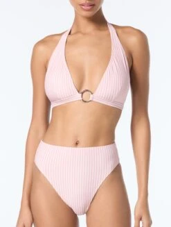 Michael Kors High Waist Bikini Bottom - Bon Voyage Stripe 5 Michael Kors High Waist Bikini Bottom - Bon Voyage Stripe -BCBGMAXAZRIA Shop MM84326 677 alt02