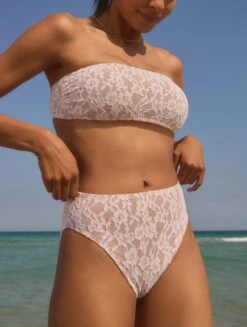 Michael Kors High Waist Bikini Bottom - Lace 13 Michael Kors High Waist Bikini Bottom - Lace -BCBGMAXAZRIA Shop MM85276 100 alt03