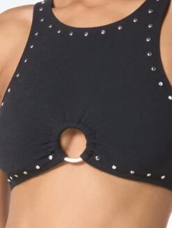 Michael Kors Crop Top - Crepe Solids -BCBGMAXAZRIA Shop MM86876 001 alt02